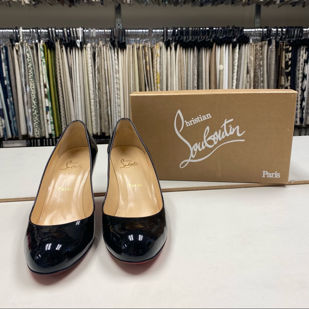 Christian Louboutin Women's Black Simple Pumps 70 Patent Calf